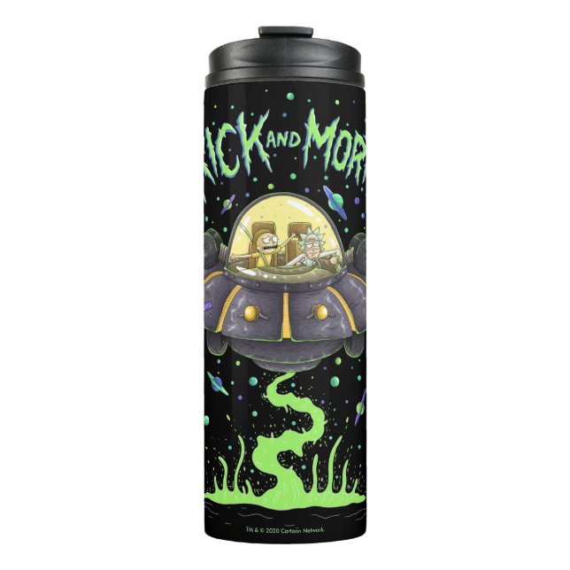 RICK AND MORTY™ | Illustrated Space Flight Graphic Thermal Tumbler (Front)