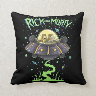 RICK AND MORTY™ Illustrated Space Flight Graphic Throw Pillow