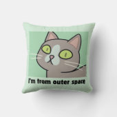 RICK AND MORTY™ | I'm From Outer Space Throw Pillow (Back)