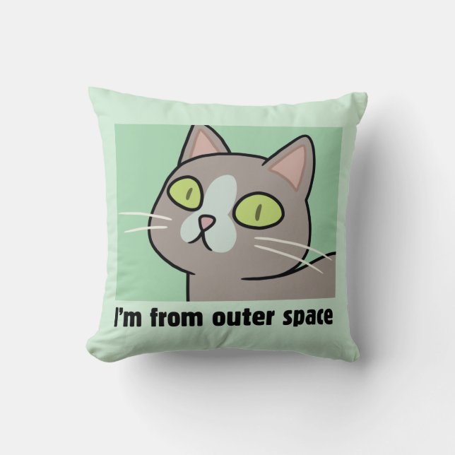 RICK AND MORTY™ | I'm From Outer Space Throw Pillow (Front)