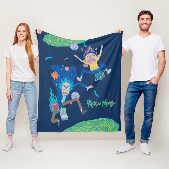 RICK AND MORTY™ | Infected Portal Jump Fleece Blanket (In Situ)