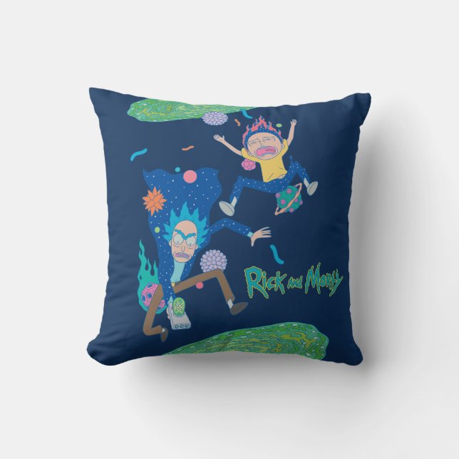 RICK AND MORTY™ | Infected Portal Jump Throw Pillow (Front)