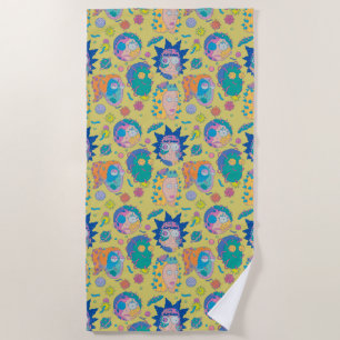 RICK AND MORTY™   Infected Smith Family Pattern Beach Towel