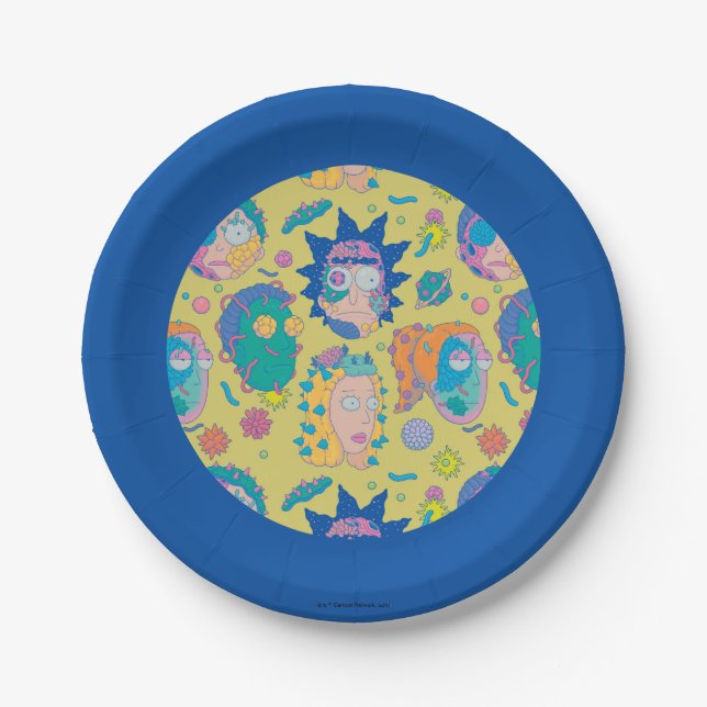 RICK AND MORTY™ | Infected Smith Family Pattern Paper Plate (Front)