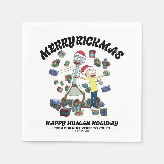 Rick and Morty | Merry Rickmas Presents Napkin (Front)