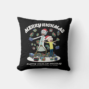 Rick and Morty   Merry Rickmas Presents Throw Pillow