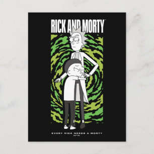 RICK AND MORTY™   Morty Hugging Rick Postcard