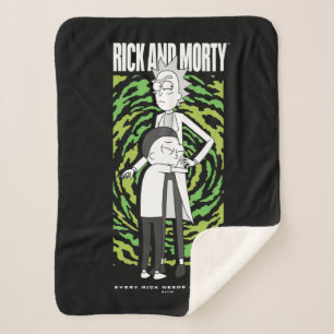 RICK AND MORTY™   Morty Hugging Rick Sherpa Blanket