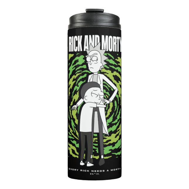 RICK AND MORTY™ | Morty Hugging Rick Thermal Tumbler (Front)