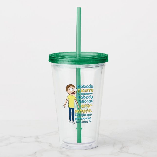 RICK AND MORTY™ | Nobody Exists On Purpose Acrylic Tumbler (Front)