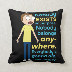 RICK AND MORTY™   Nobody Exists On Purpose Throw Pillow