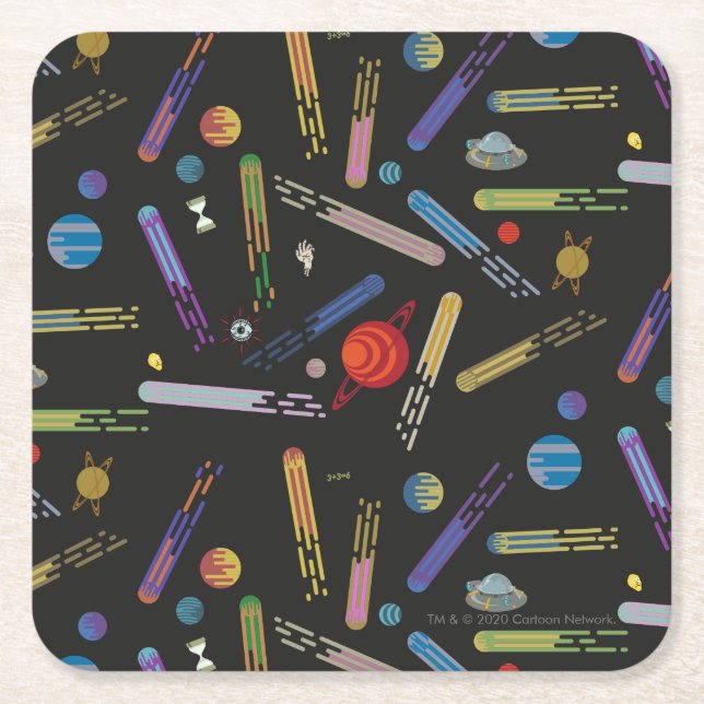 RICK AND MORTY™ | Outer Space Comet Pattern Square Paper Coaster (Front)
