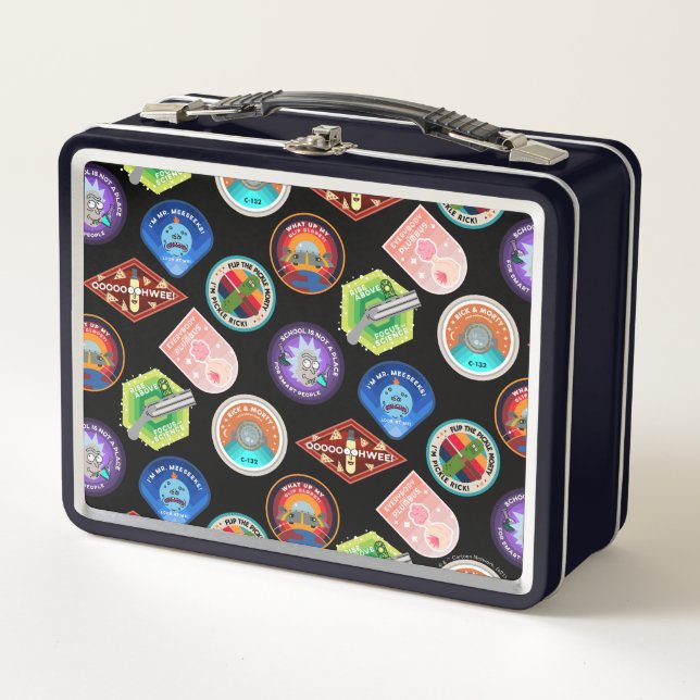 RICK AND MORTY™ | Outer Space Patches Pattern Metal Lunch Box (Front)