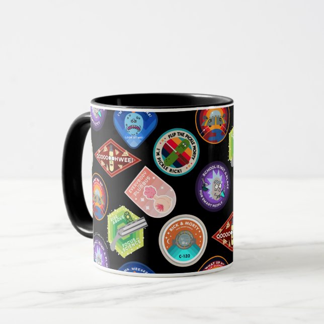 RICK AND MORTY™ | Outer Space Patches Pattern Mug (Front Left)