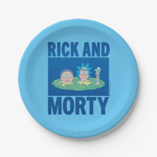 RICK AND MORTY™   Peeking Through Portal Paper Plate