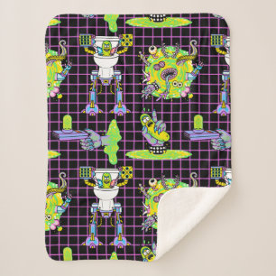 RICK AND MORTY™   Pickle Rick Portal Pattern Sherpa Blanket