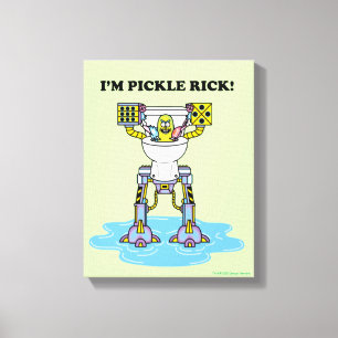 RICK AND MORTY™   Pickle Rick Toilet Mech Canvas Print