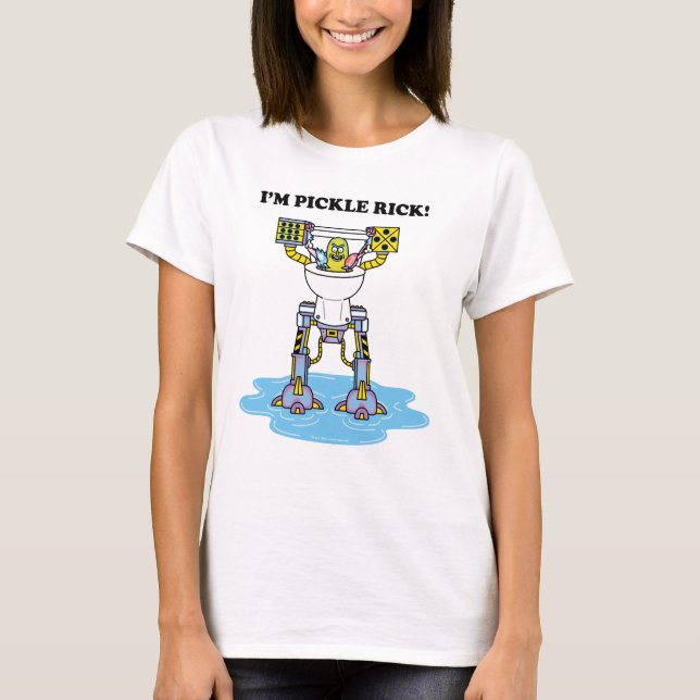 RICK AND MORTY™ | Pickle Rick Toilet Mech T-Shirt (Front)