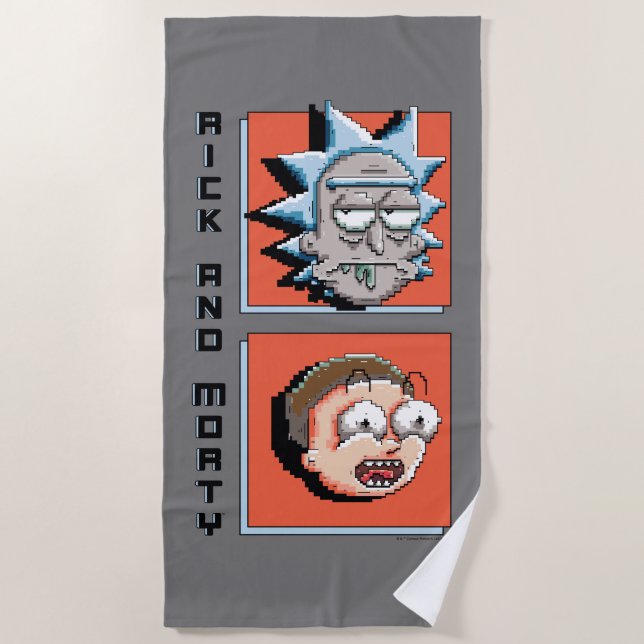 RICK AND MORTY™ | Pixelverse Panel Graphic Beach Towel (Front)