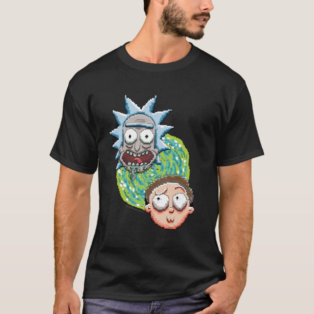RICK AND MORTY™ | Pixelverse Portal Graphic T-Shirt (Front)