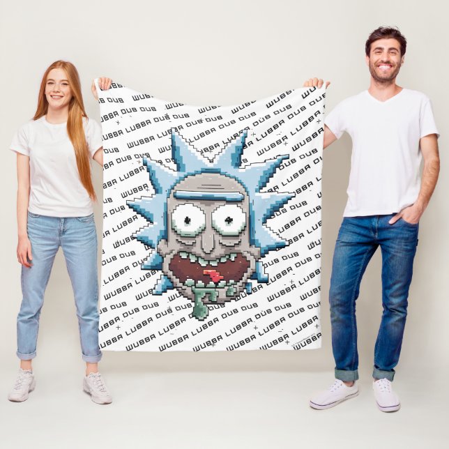 RICK AND MORTY™ | Pixelverse Rick Drooling Head Fleece Blanket (In Situ)