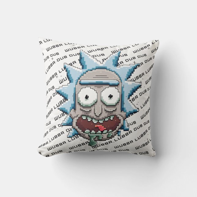 RICK AND MORTY™ | Pixelverse Rick Drooling Head Throw Pillow (Front)
