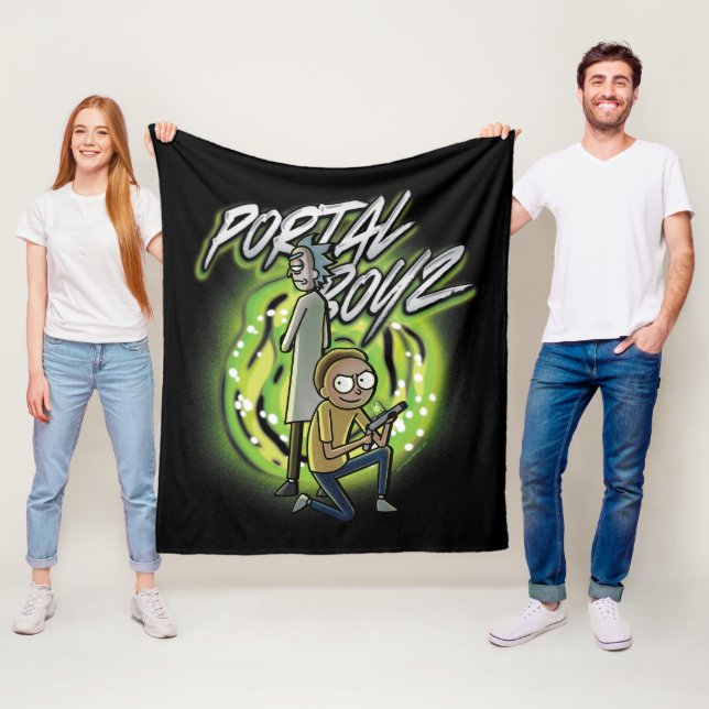 Rick and Morty - Portal Boyz Fleece Blanket (In Situ)