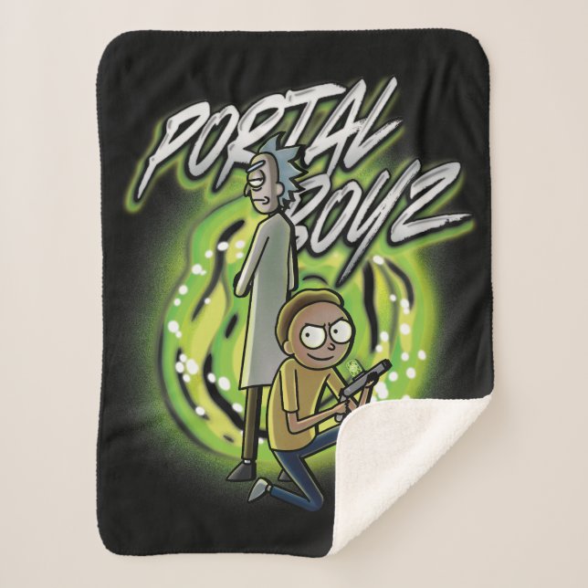 Rick and Morty - Portal Boyz Sherpa Blanket (Front)