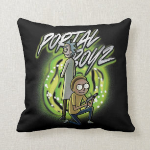 Rick and Morty - Portal Boyz Throw Pillow