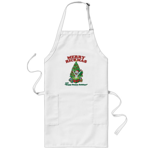 Rick and Morty | Portal Rick Merry Rickmas Long Apron (Front)