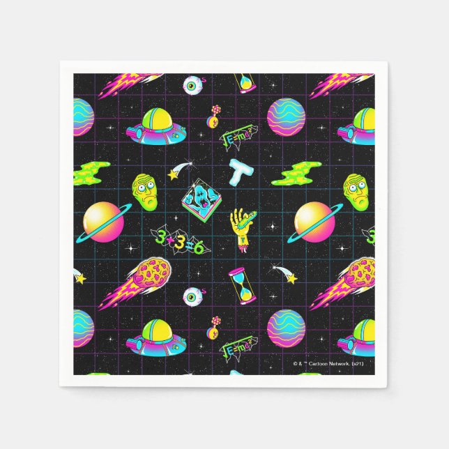 RICK AND MORTY™ | Psychedelic Season 3 Pattern Napkin (Front)