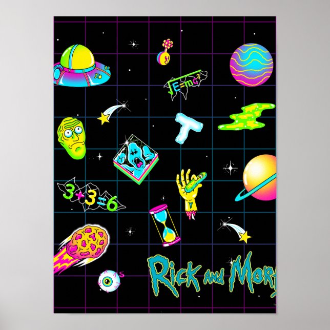 RICK AND MORTY™ | Psychedelic Season 3 Pattern Poster (Front)