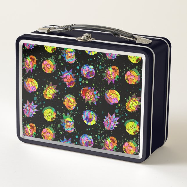 RICK AND MORTY™ | Psychedelic Swirl Pattern Metal Lunch Box (Front)