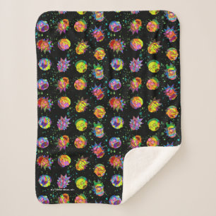 RICK AND MORTY™   Psychedelic Swirl Pattern Sherpa Blanket