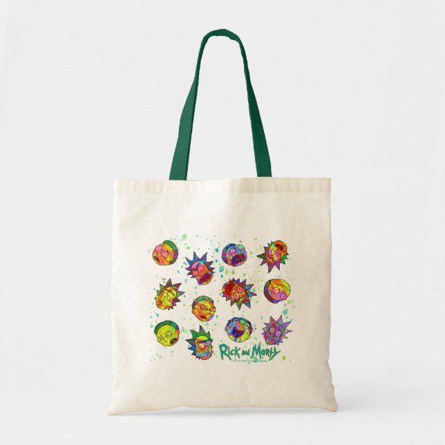 RICK AND MORTY™ | Psychedelic Swirl Pattern Tote Bag (Front)
