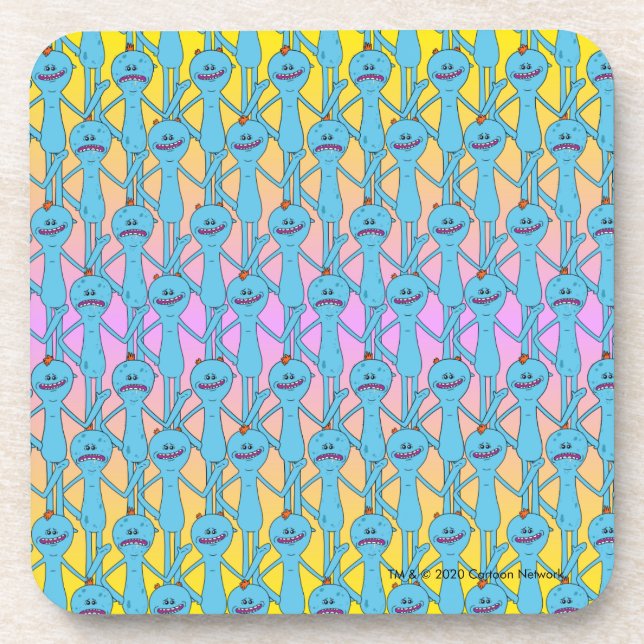 RICK AND MORTY™ | Rainbow Mr. Meeseeks Pattern Coaster (Front)