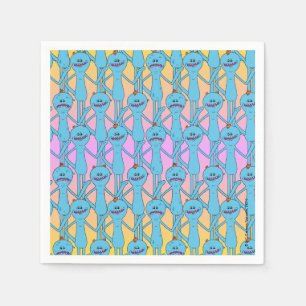 RICK AND MORTY™   Rainbow Mr. Meeseeks Pattern Napkin