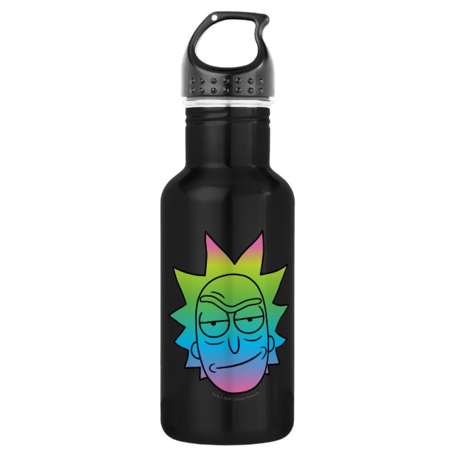 RICK AND MORTY™ | Rainbow Rick Head pattern 532 Ml Water Bottle (Front)