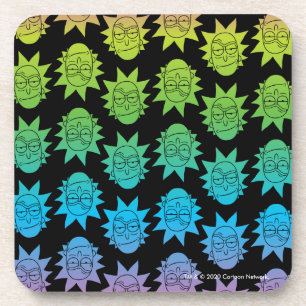 RICK AND MORTY™   Rainbow Rick Head pattern Coaster