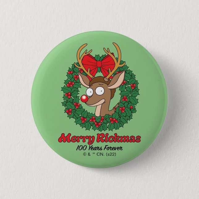 Rick and Morty | Reindeer Morty Merry Rickmas 2 Inch Round Button (Front)