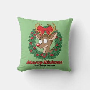 Rick and Morty Reindeer Morty Merry Rickmas Throw Pillow