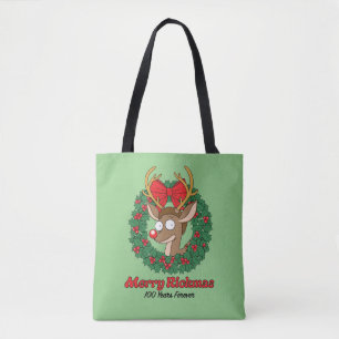 Rick and Morty Reindeer Morty Merry Rickmas Tote Bag