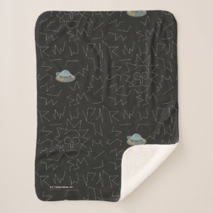 RICK AND MORTY™   Rick Constellation Pattern Sherpa Blanket