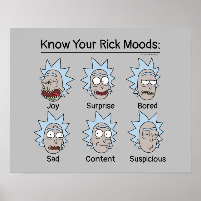 RICK AND MORTY™ | Rick's Moods Poster (Front)