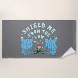 RICK AND MORTY™ Shield Me From The Law Beach Towel