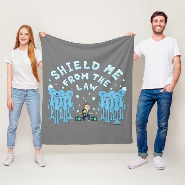 RICK AND MORTY™ | Shield Me From The Law Fleece Blanket (In Situ)