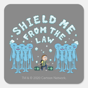 RICK AND MORTY™   Shield Me From The Law Square Sticker