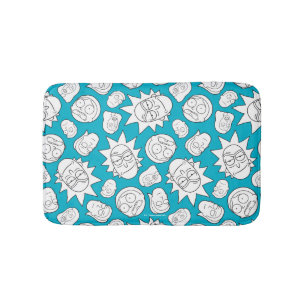 RICK AND MORTY™   Smith Family Head Pattern Bath Mat