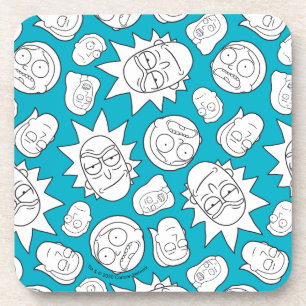 RICK AND MORTY™ Smith Family Head Pattern Coaster