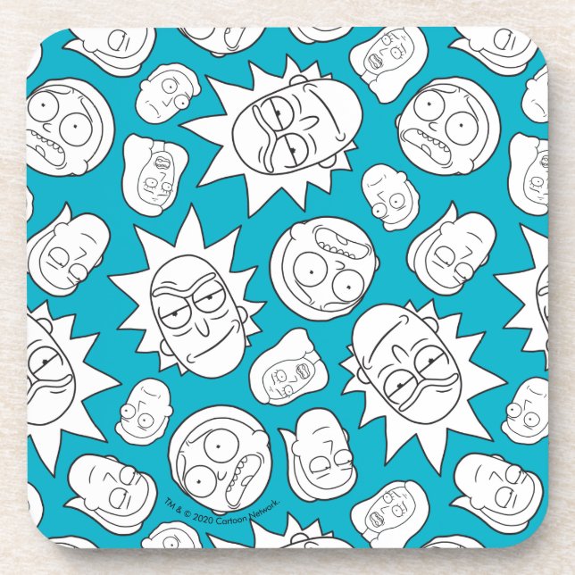 RICK AND MORTY™ | Smith Family Head Pattern Coaster (Front)
